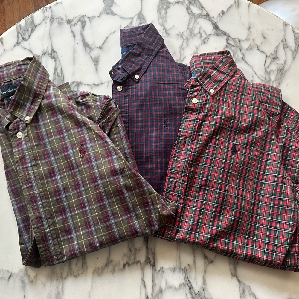 Ralph Lauren Long Sleeve Button up Bundle (L 14-16)